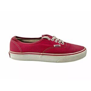 Vans Off The Wall Mens Red Black Lace Up Low Top Skate Shoes Size US 7.0